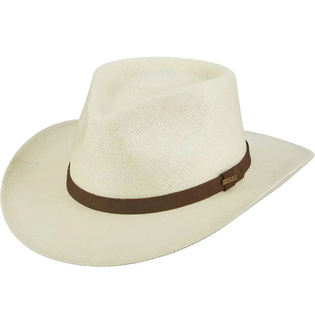 Scala Albuquerque - Genuine Panama Straw Fedora Hat-gallery-50053495849266