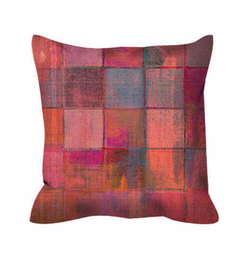 Outdoor Pillow - Vintage Checks Orange