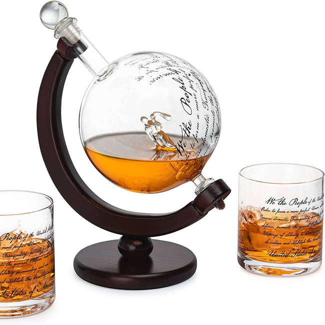 Attorney Whiskey Decanter Set - 850ml with 2 Glasses-gallery-32539905032258