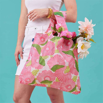 Poppy Papaver blu Reusable Shopping Bag