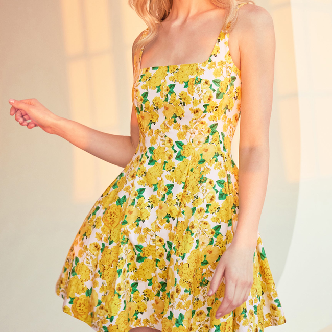 Courtney Floral Poplin Dress-gallery-43986695061754
