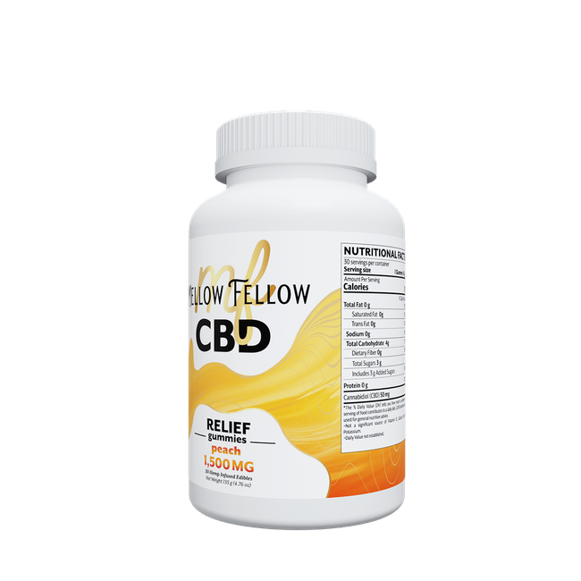 Relief CBD Gummies - 1500mg - Peach-gallery-37564360261838
