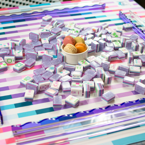 MAHJONG MAT | Laugh Lines | 33" x 33"-gallery-51307936743735