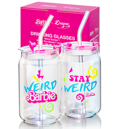 Barbie™ The Movie x Dragon Glassware® Weird Barbie™ Drinking Glasses