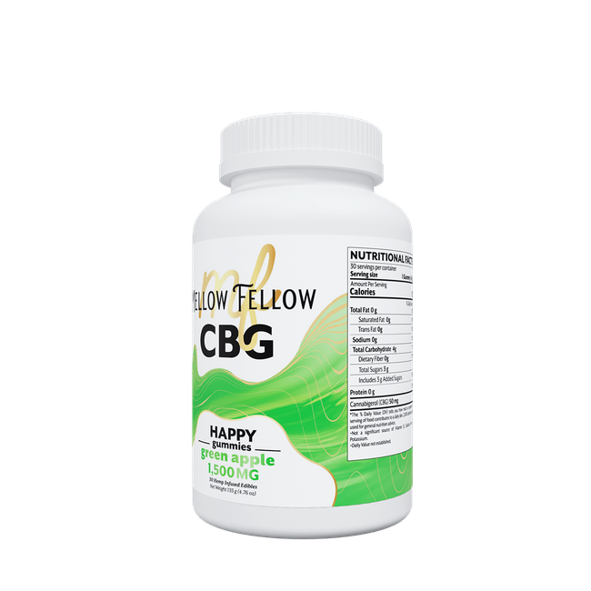 Happy CBG Gummies - 1500mg - Green Apple-gallery-37564484878542