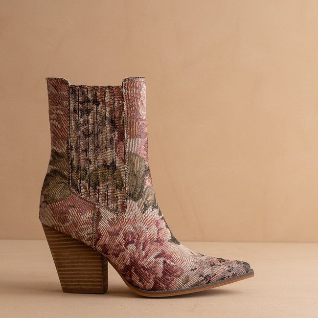 The Lydia | Mauve Tapestry Bootie-gallery-38968639324337