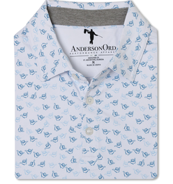 Chiller Polo - White/Laguna Blue/Sky