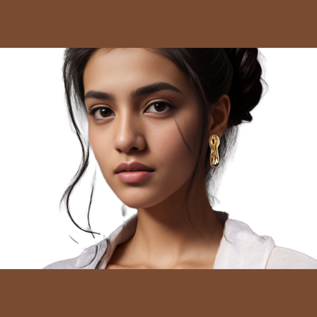 Eboni Gold Hoop Earrings-gallery-42491157807354