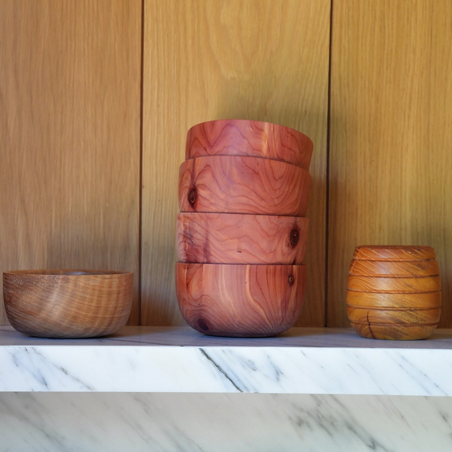 Red Cedar Bowls, The Candy Apple Set of Four Bowls-gallery-38548345553074