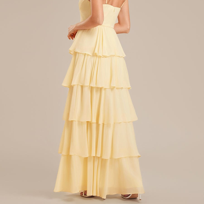Ruffled Chiffon Sleeveless Wedding Guest Dress-gallery-33561351028810