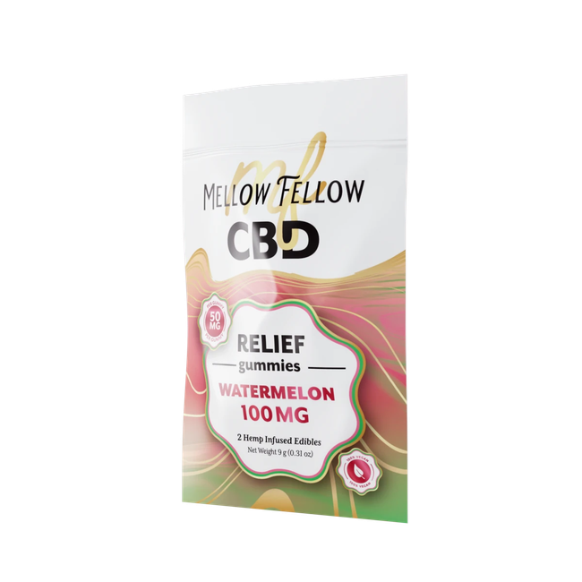 Relief CBD Gummies 100mg - Watermelon-gallery-39102591598798