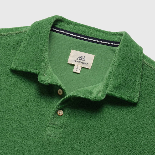Ryan Saltwater Terry Polo - Turf Green-gallery-47041116602626