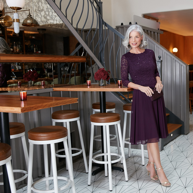 Bella Sequin Lace Dress-gallery-44514627453184