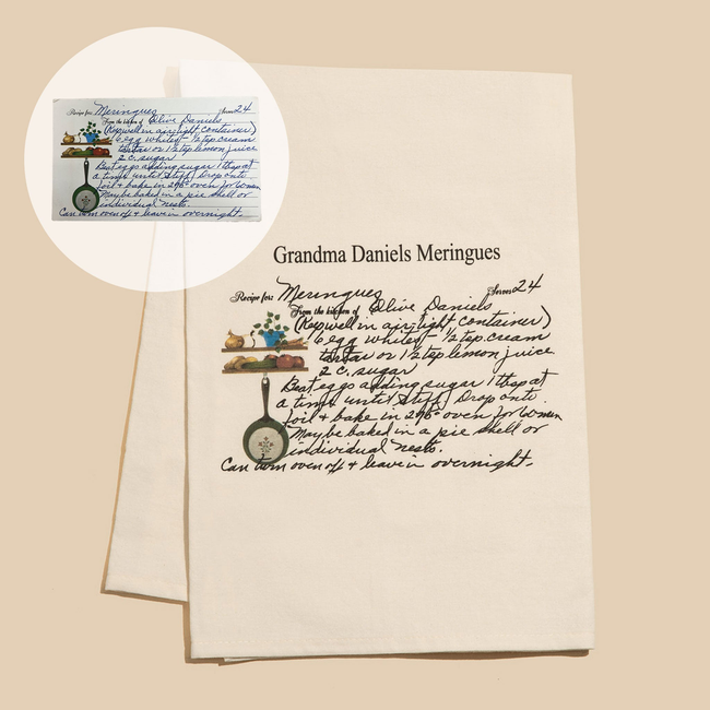 Natural Cotton Custom Family Recipe Tea Towel-gallery-43696465314015