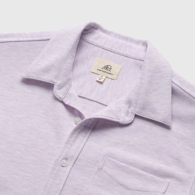 Tony Pique Knit Shirt - Purple Heather-gallery-47041174405378