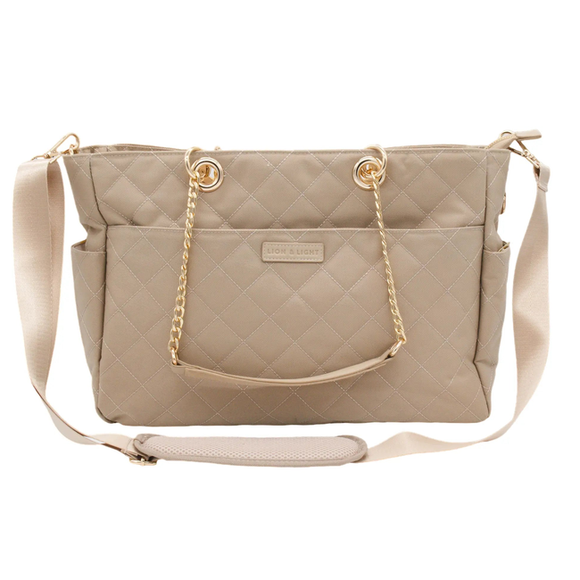 Essential Carryall Tote with Removable Diaper Clutch Beige-gallery-45336723783829