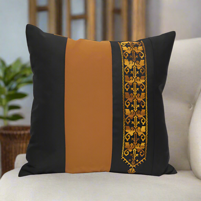 Gold Bedouin Hand Embroidered Pillow-gallery-30072744575089
