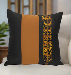 Gold Bedouin Hand Embroidered Pillow