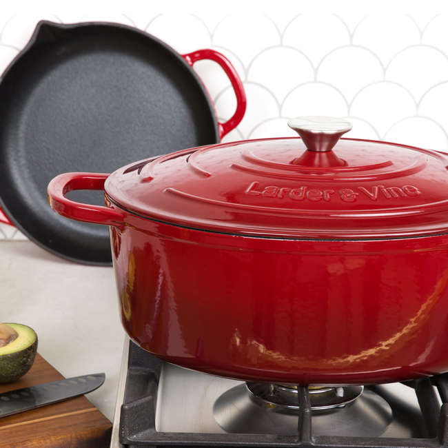 Enameled Cast Iron Oval Dutch Oven | 8QT/7.5L-gallery-53351578009972