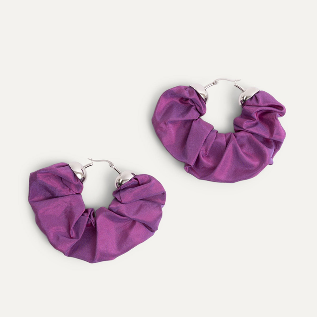 Scrunchie Earrings in Amethyst-gallery-42061851820270