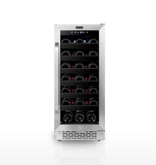 Whynter BWR‑308SB 15″ Built‑In/Undercounter 33‑Bottle Wine Refrigerator – Stainless Steel Trim, Digi