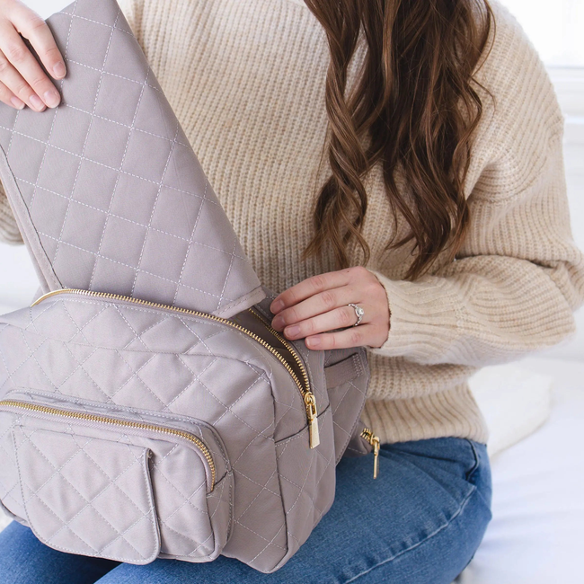 The Jetsetter Mini Diaper Bag - Grey-gallery-44990194090133