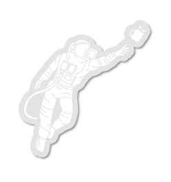 White Rocketman Sticker