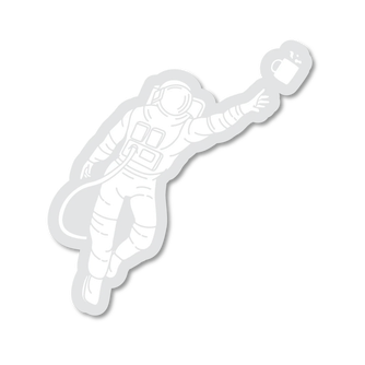 White Rocketman Sticker