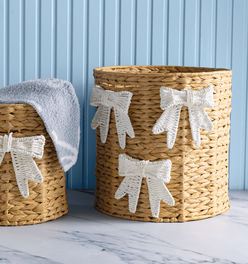 Woven Bow Basket Set