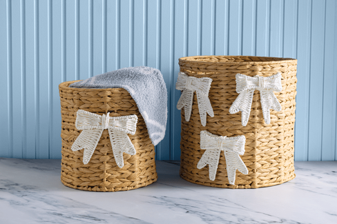 Woven Bow Basket Set