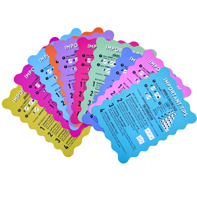 MAHJONG SHUFFLE CARD  |  Scalloped Edges & Bright Colors  |  Sized to Store with League Cards-gallery-48413124985143