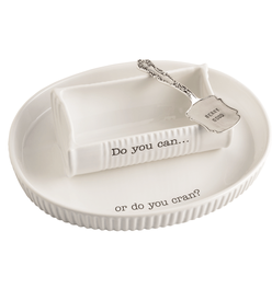 Double Cranberry Dish Set