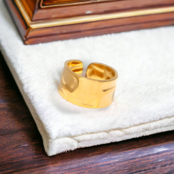 Textured Wide Open Ring-gallery-42503807336698