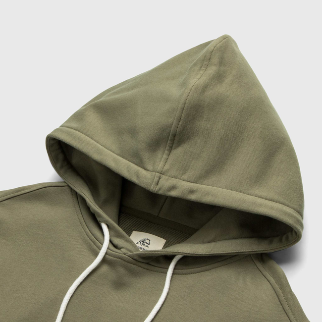 Marine French Terry Hoodie - Lichen Green-gallery-44025292914946