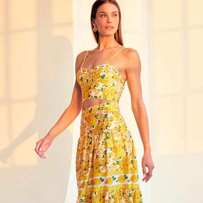Mondo Floral Poplin Skirt-gallery-43987292193018