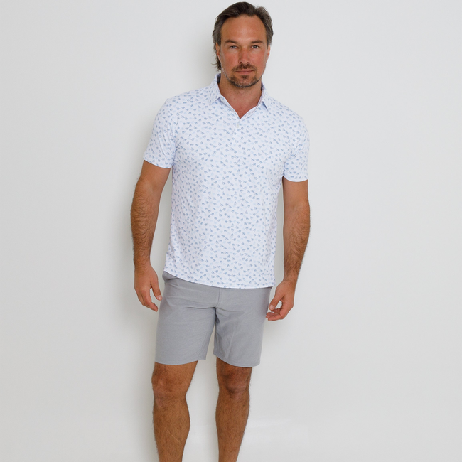 Chiller Polo - White/Laguna Blue/Sky-gallery-44379358167265