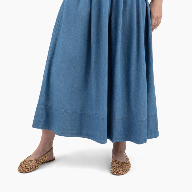Take Pause Maxi Skirt - Chambray-gallery-52247121920288