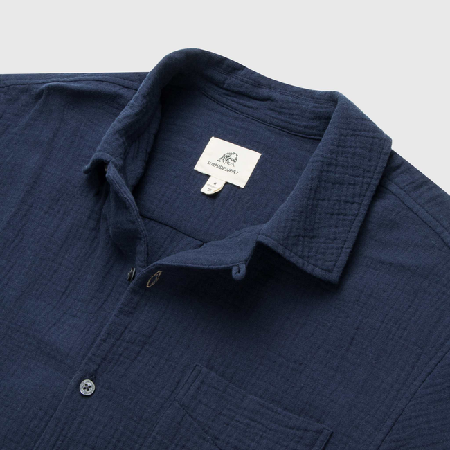 Mariner Camp Collar Shirt - Navy Blazer-gallery-42414869741826