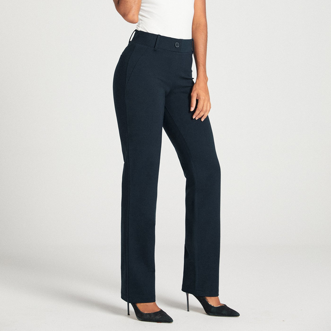 Classic Dress Pant Yoga Pant | Straight (Navy)-gallery-41955674947836