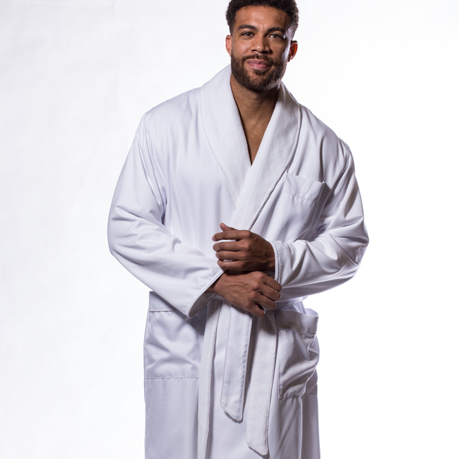 Luxury Microfiber Lined Robe White-gallery-46194677252355