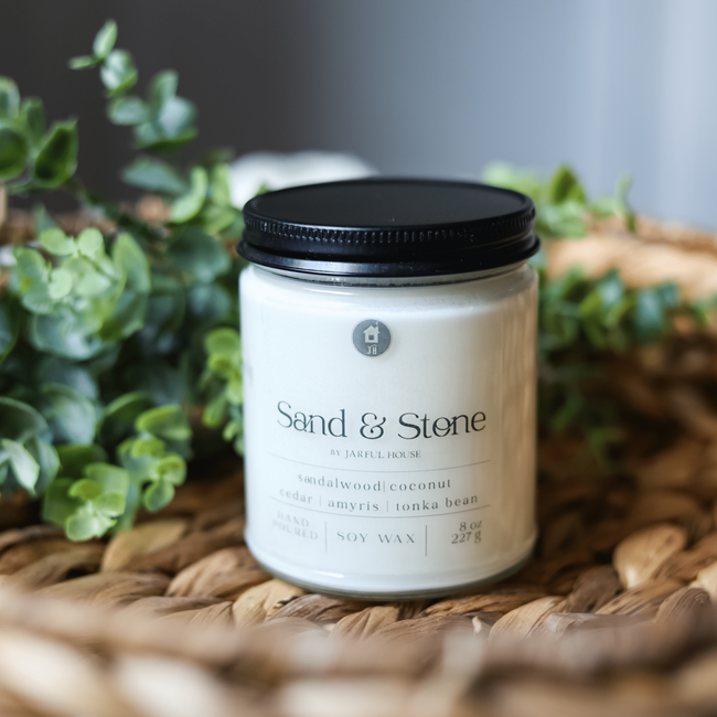 Sand & Stone Soy Candle | 8 oz.-gallery-35358432133190