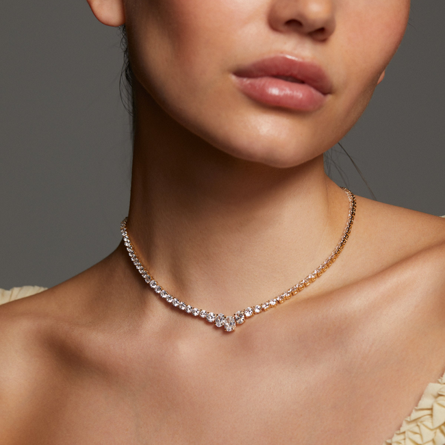 STELLAR CZ SLIDER COLLAR NECKLACE-gallery-48486056034563
