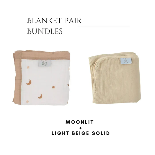 Moonlit Dreams + Light Beige Solid Blanket Bundle-gallery-47169407221993