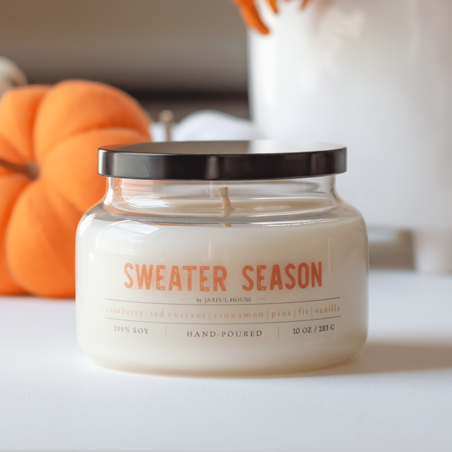 Fall Soy Candle Sweater Season - 10 oz.-gallery-29630677712966
