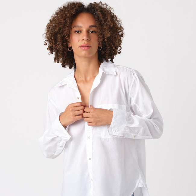 Ruth Oversized Shirt <br> White-gallery-31392761610306