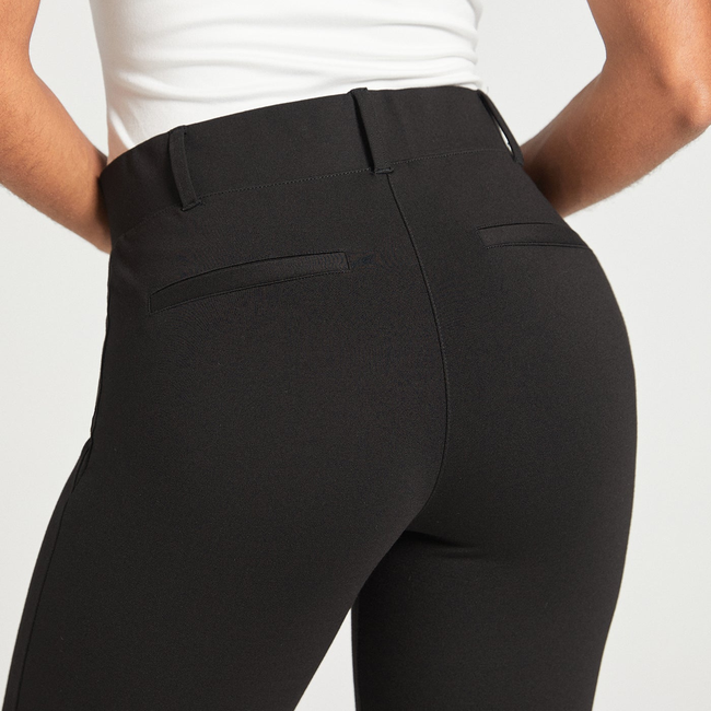 Classic Dress Pant Yoga Pant | Straight (Black)-gallery-41955856843004