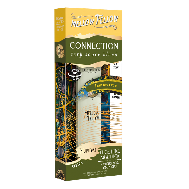 Connection Blend - Mumbai - Terp Sauce 1ml Disposable Vape - Lemon Tree (Sativa)-gallery-36763925283022