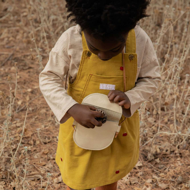Scalloped Little Kids' Leather Bag in Butterscotch-gallery-29311766429798