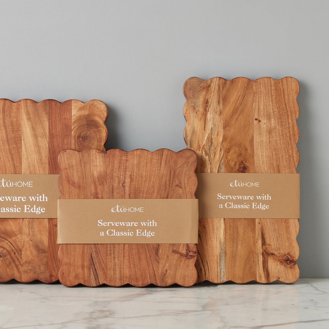 Scalloped Cutting Board, Large Square-gallery-47086464499905