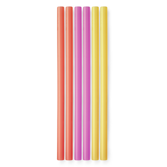 Standard Reusable Silicone Straws, 6pk